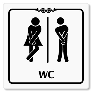 WC společné, 80x80mm, bílá, Texas